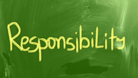 Responsibility written on a green background